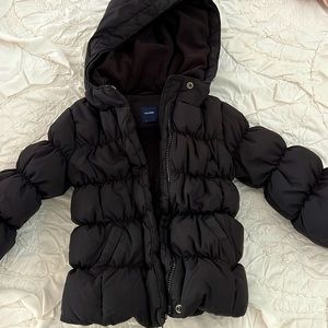 Kids baby Gap 3 toddler winter down jacket- black- 100% polyester